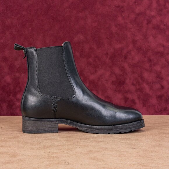 Frye Women Melissa Double Black Leather Lug Sole Chelsea Ankle Boots Size 9 - Picture 8 of 8